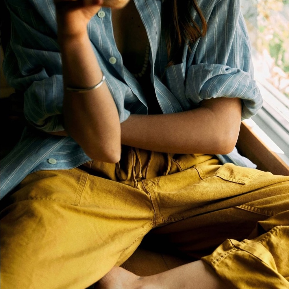 Imogene + Willie Ventura Chore Pant in Chartreuse.